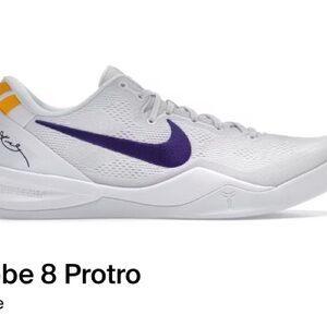 Nike Kobe 8 Protro White with Purple Lakers home